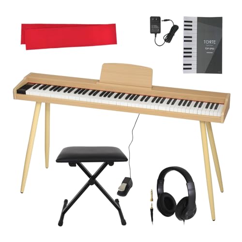 TORTE 電子ピアノ 88鍵盤 TDP-SP03WL ライトブラウン Amazon | TORTE トルテ 電子ピアノ 88鍵盤 セミウェイトキー フル